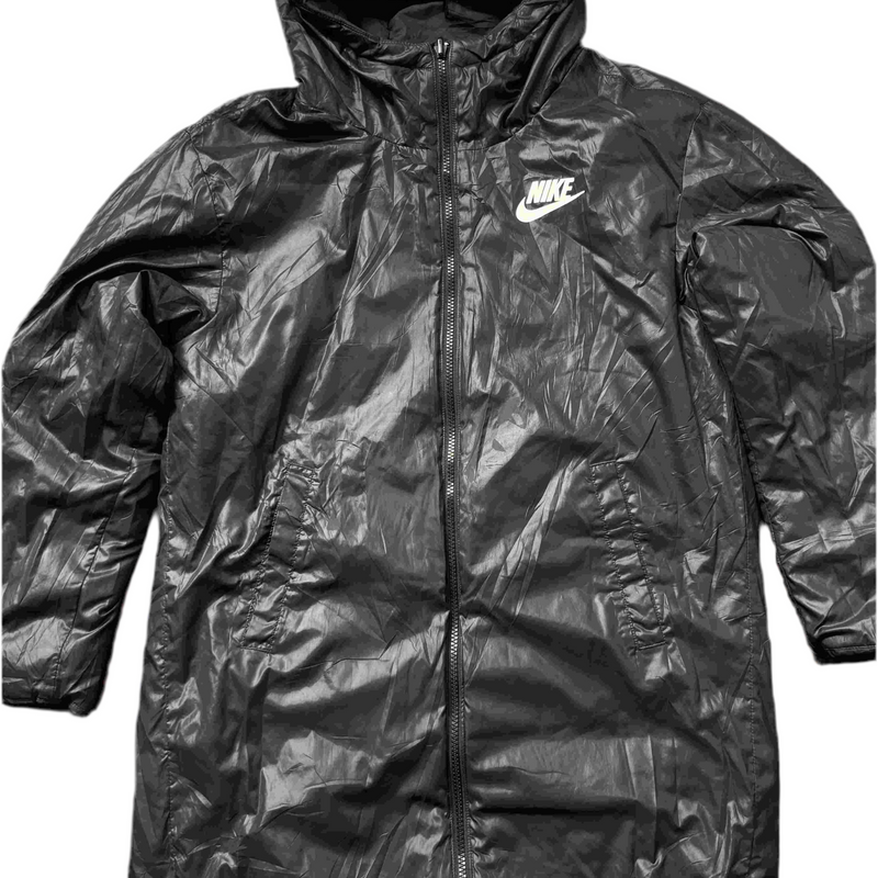 Nike Black Hooded Longline Windbreaker 2 in 1 Jacket for Men